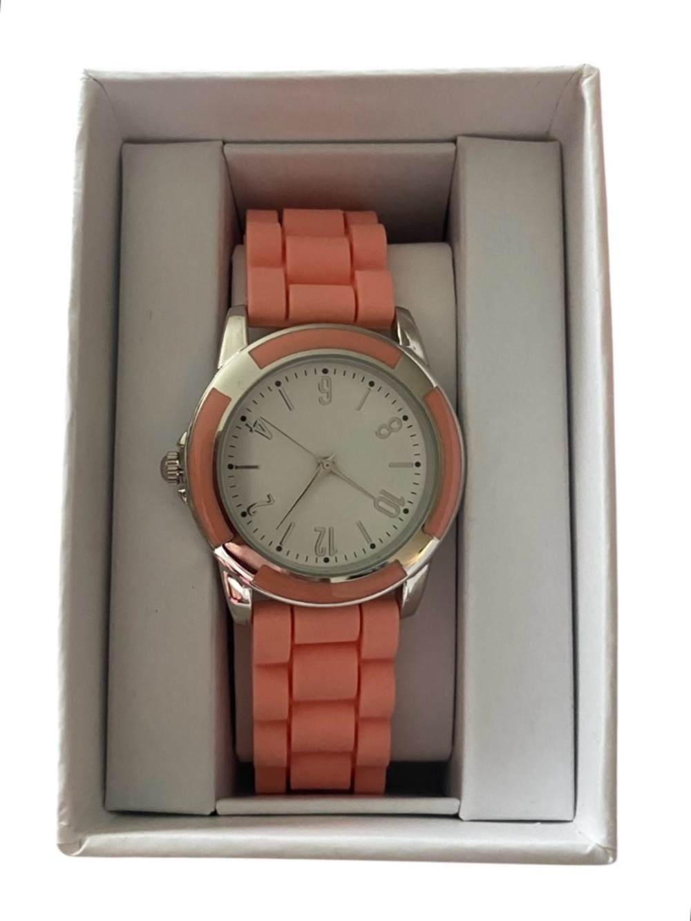 NWT-Xhilaration Peach Silicone Band Women's Watch